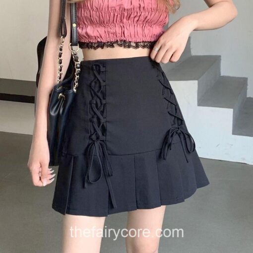 Dolly High-waisted Drawstring Pleated Sexy Skirt