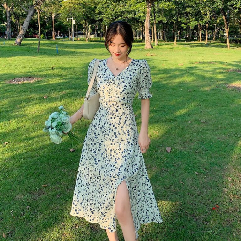 Fairy Summer Floral Dress Lightweight Split Dress