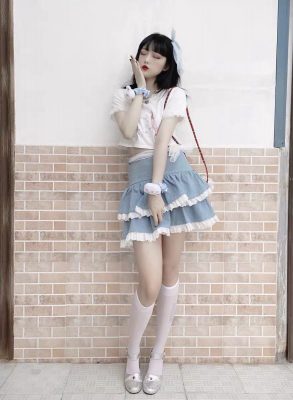Fluffy Pretty Princess Lolita Fairycore Mini Skirt