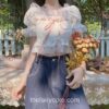 Summer Sparkle Lace Lolita Designer Blouse