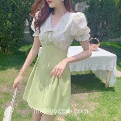 Softie Fairycore Summer Elegant Puff Sleeve Boho Floral Dress 1