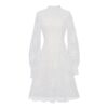 Fairycore Charming French Style Casual Long Sleeve Vintage Chiffon Dress 6