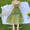 Fairycore Amiable Summer Vintage Lace Short Sleeve Dress 5
