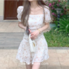 Chic Kawaii Floral Dress Print Sweet Cute Mini Dress 1