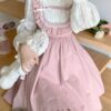 Pink Sweet Strap Dress Women Summer Elegant Mini Dress 6