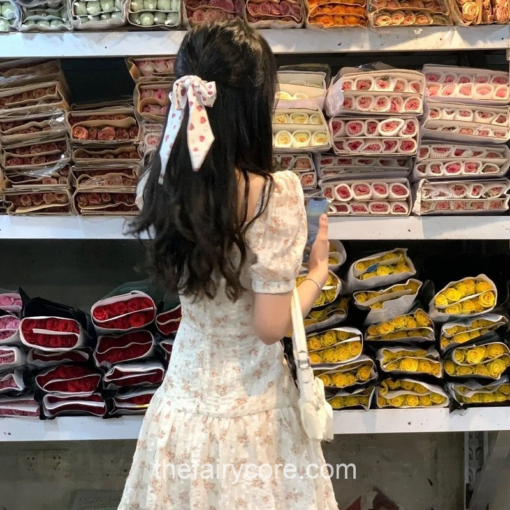Chic Kawaii Floral Dress Print Sweet Cute Mini Dress 6